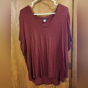 Old navy luxe XXL maroon tee